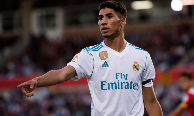 Hakimi số áo 19 khi thi đấu tại Real Madrid